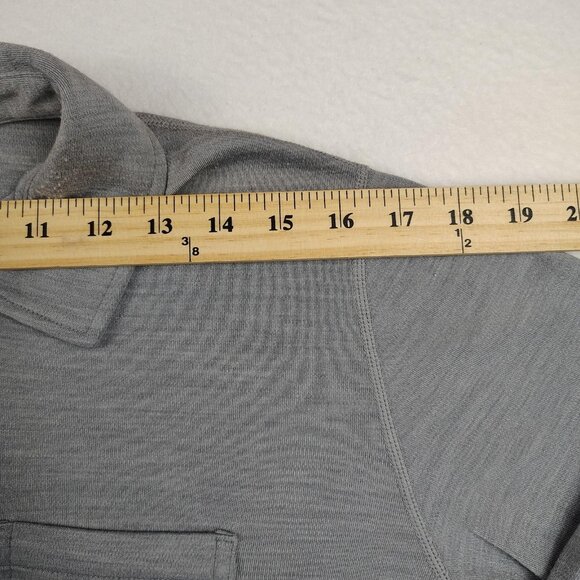 Smartwool Merino Blend Sport Shirt Mens Sz Small Gray Long Sleeve - Picture 8 of 9